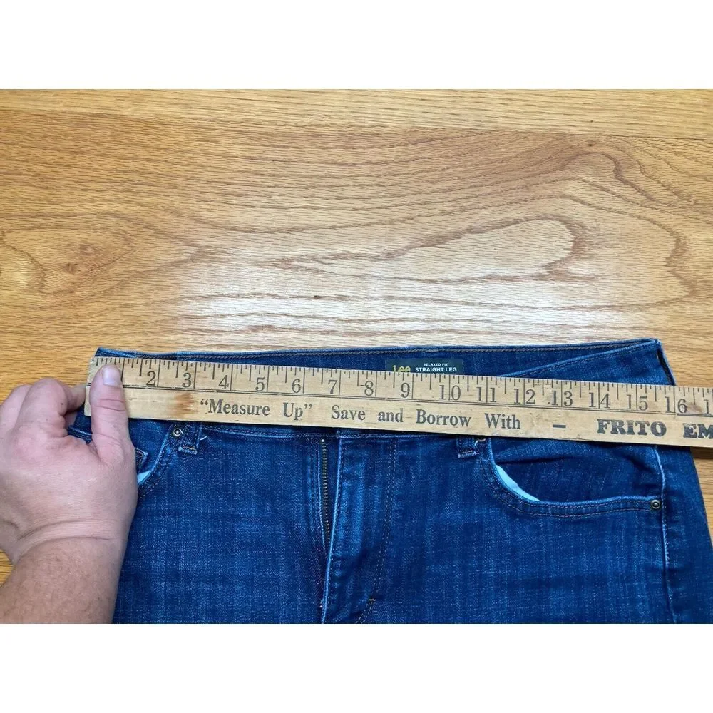 Lee‎ Relaxed Fit Straight Leg Mid Rise Denim Jeans Womens Size 3